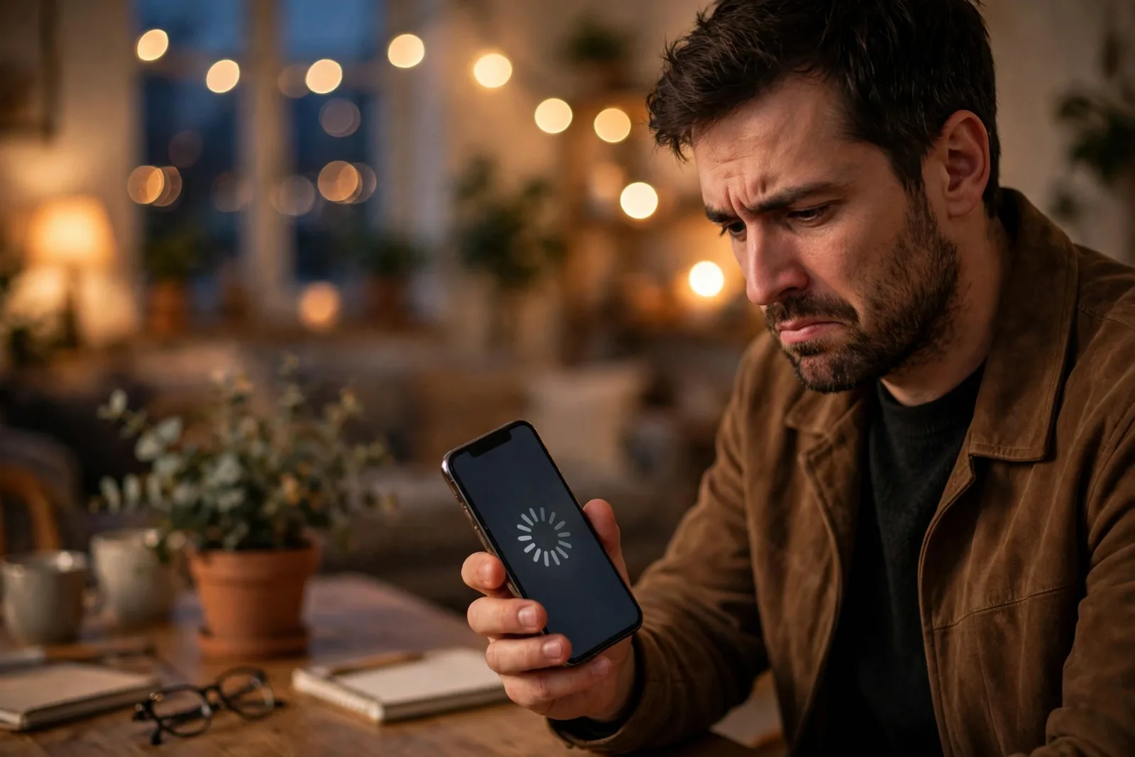 A phone installing a software update